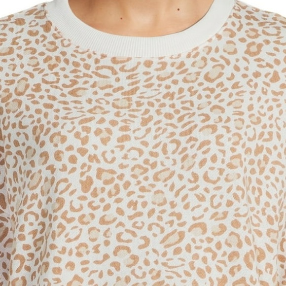 015 Time and Tru | NWT Leopard Tan Cream Women’s Garment Wash Sweatshirt (XXXL) - Picture 4 of 11